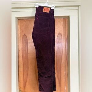 Levi's Burgundy Corduroy Jeans